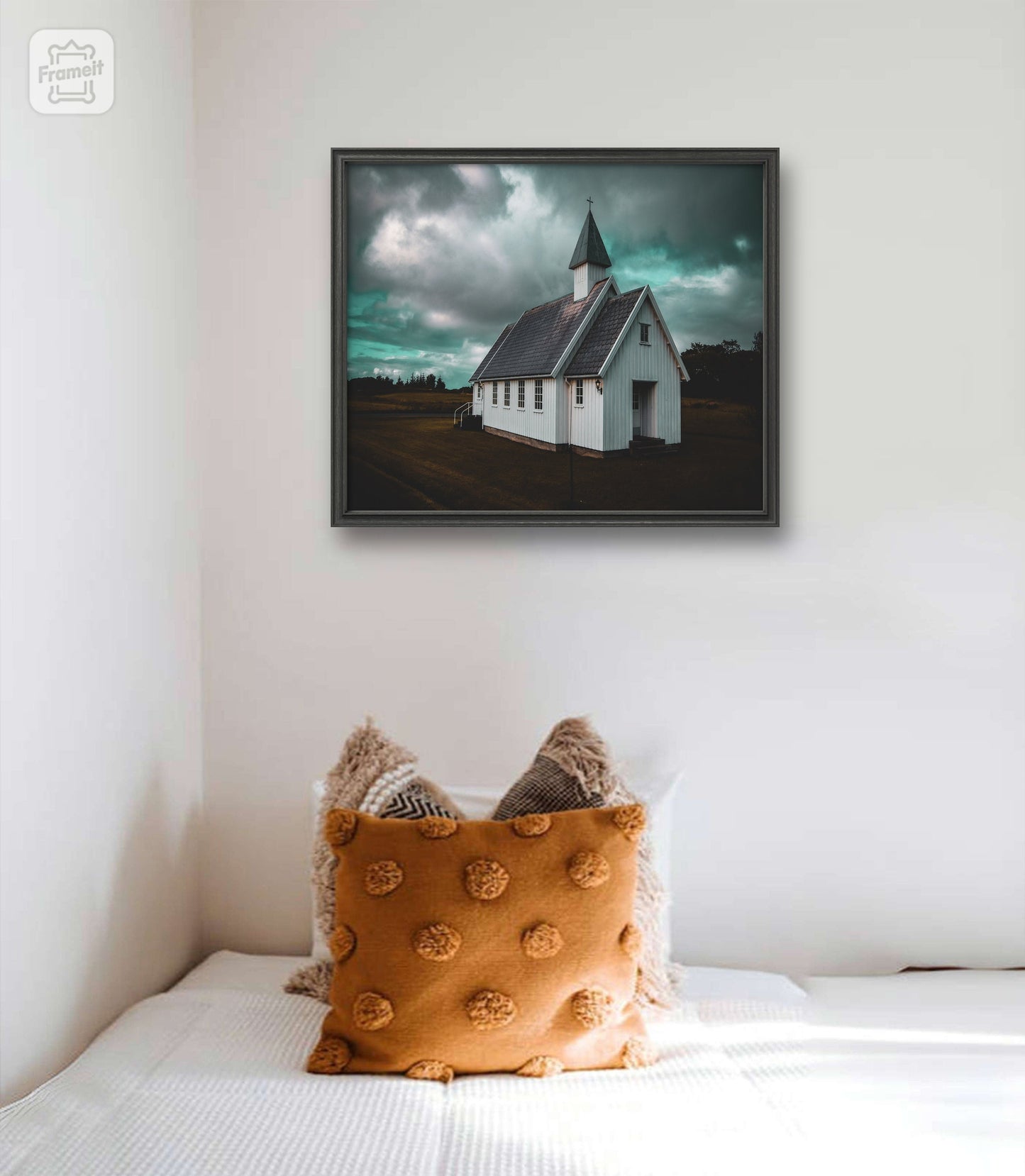 Mysterious Church in Blue Light – Photographic Art Print