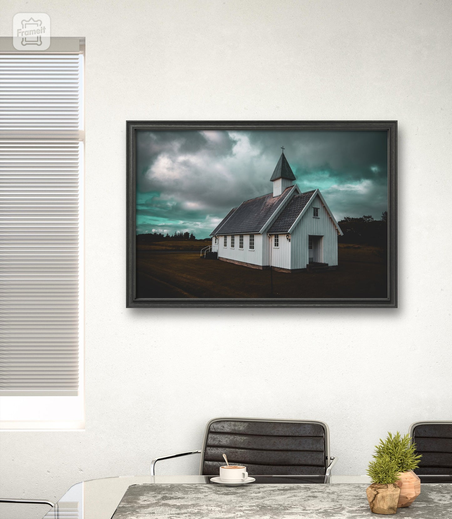 Mysterious Church in Blue Light – Photographic Art Print