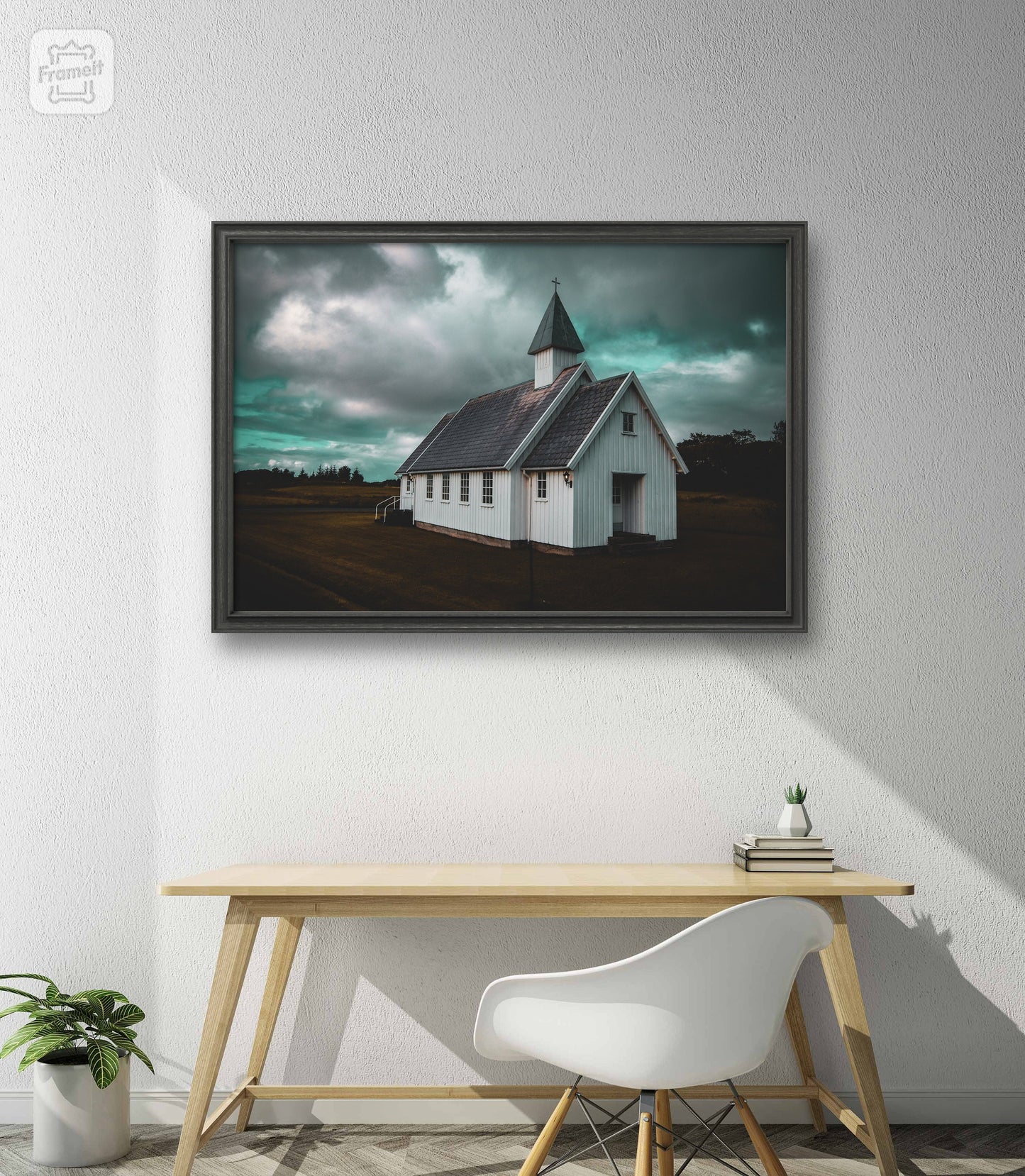 Mysterious Church in Blue Light – Photographic Art Print