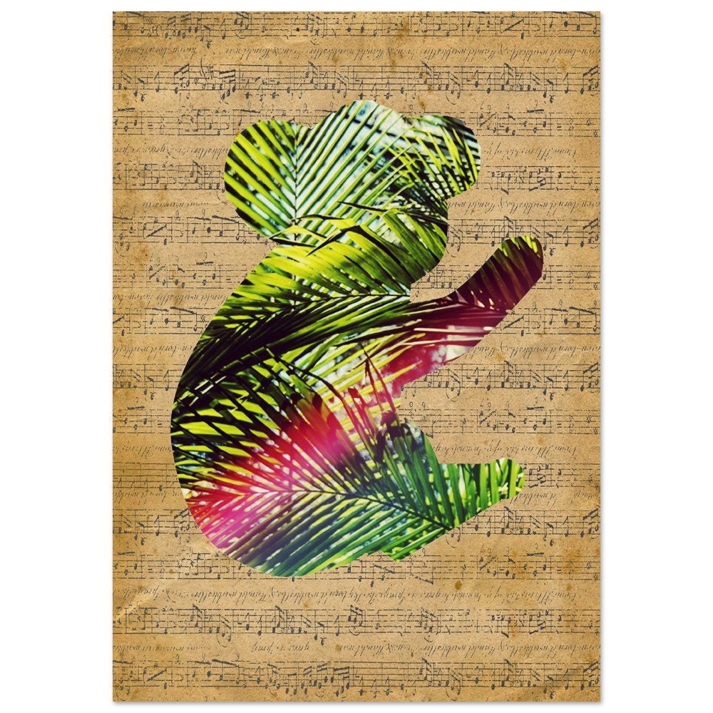 Koala Harmony – Vintage Note & Tropical Dream | Image in an Image poster serie