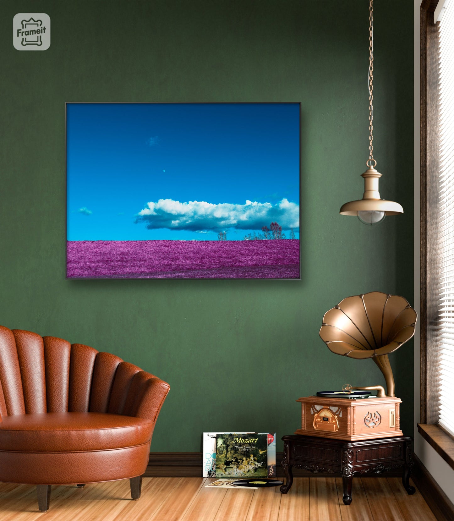 Dream Landscape – Blue Sky and Pink Meadow Poster