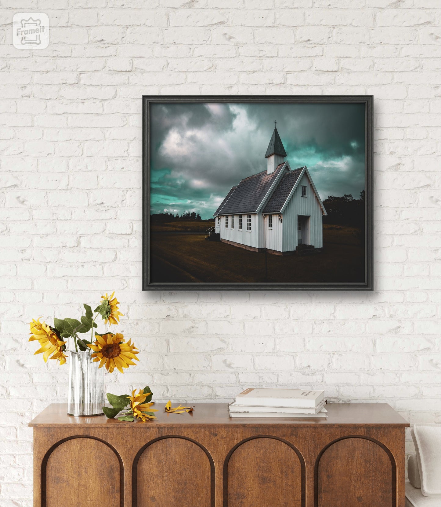 Mysterious Church in Blue Light – Photographic Art Print