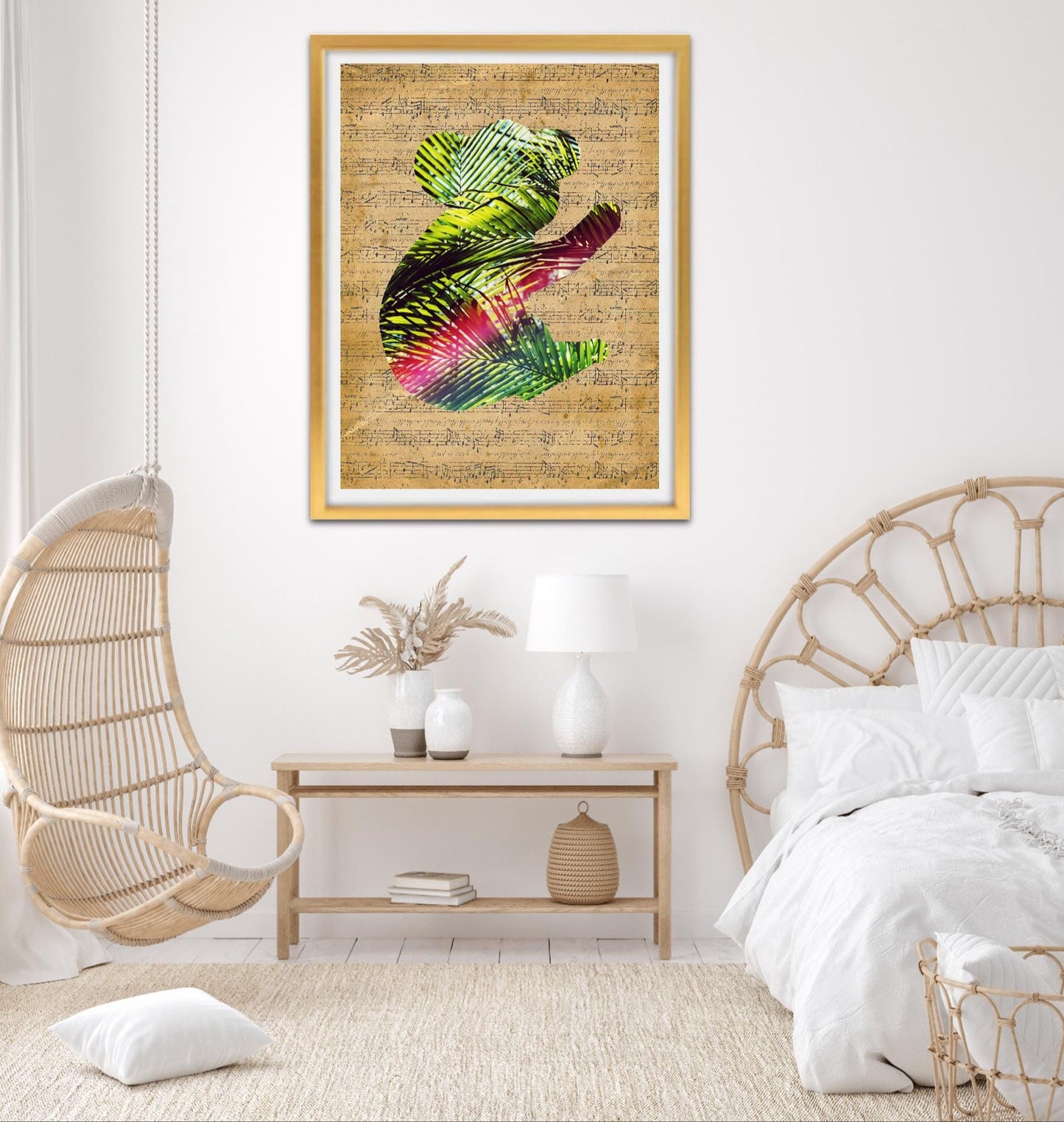 Koala Harmony – Vintage Note & Tropical Dream | Image in an Image poster serie