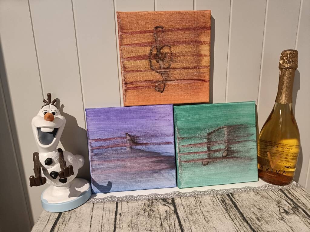 Triptych Abstract Canvas Art | Vibrant Tonal Wall Decor