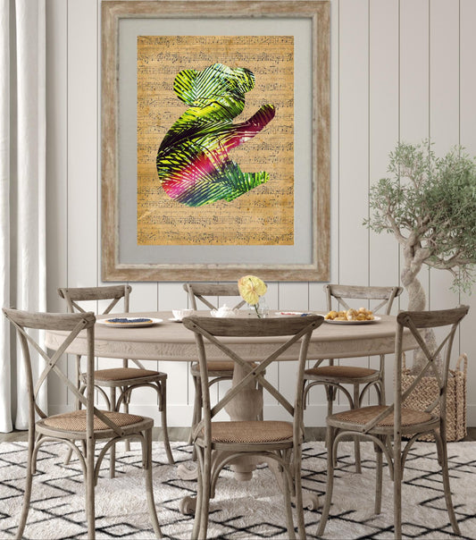 Koala Harmony – Vintage Note & Tropical Dream | Image in an Image poster serie