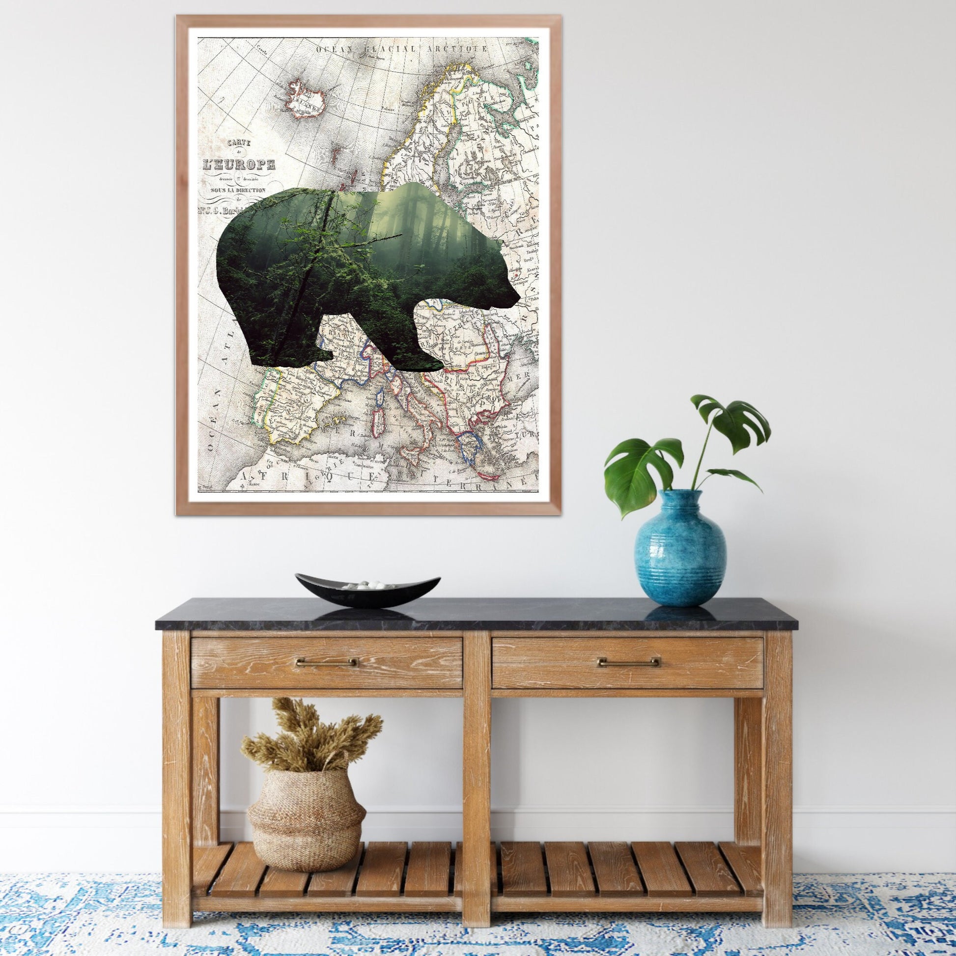 Museum-Quality Matte Paper Poster of Abstract Bear